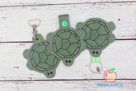 Cartoon Tortoise ITH Snaptab Keyfob Design Review