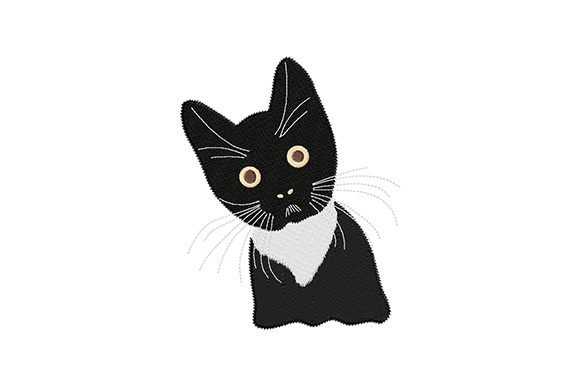 Cute Black Kitten Embroidery Review