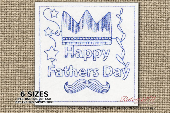 Fathers Day Crown Bluework Embroidery Review