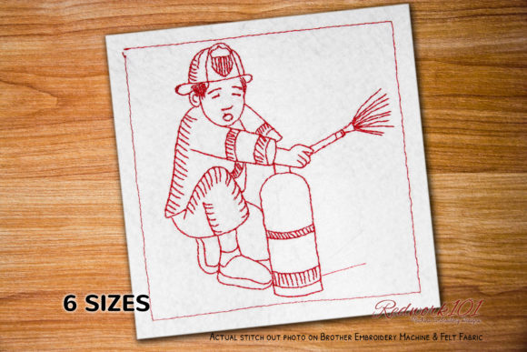 Fire Fighter Extinguisher Redwork Review