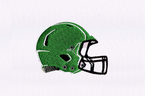Green Helmet Design Review for Seasonal Embroidery