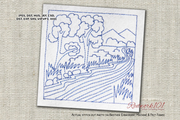 River Scene Embroidery Review